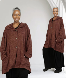 AKH oversized viscose mix jersey A-lijn blazer/vest apart stretch