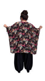 ITALIA MODA oversized chiffon tuniek/ poncho/gevoerd