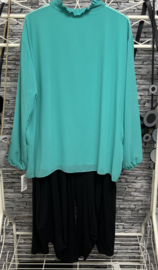 ITALIA oversized geplisseerde blouse met KANT /gevoerd  /in meerdere kleuren