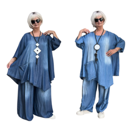 Moonshine  jeans tencel A-lijn tuniek apart /in meerdere kleuren