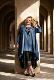 Moonshine tencel jeans  A-lijn tuniek apart