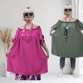 ITALIA MODA oversized tuniek/top/ stretch/in meerdere kleuren