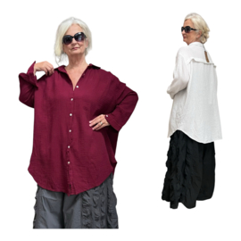 ITALIA oversized hydrofiel katoen A-lijn blouse/hemd /in meerdere kleuren
