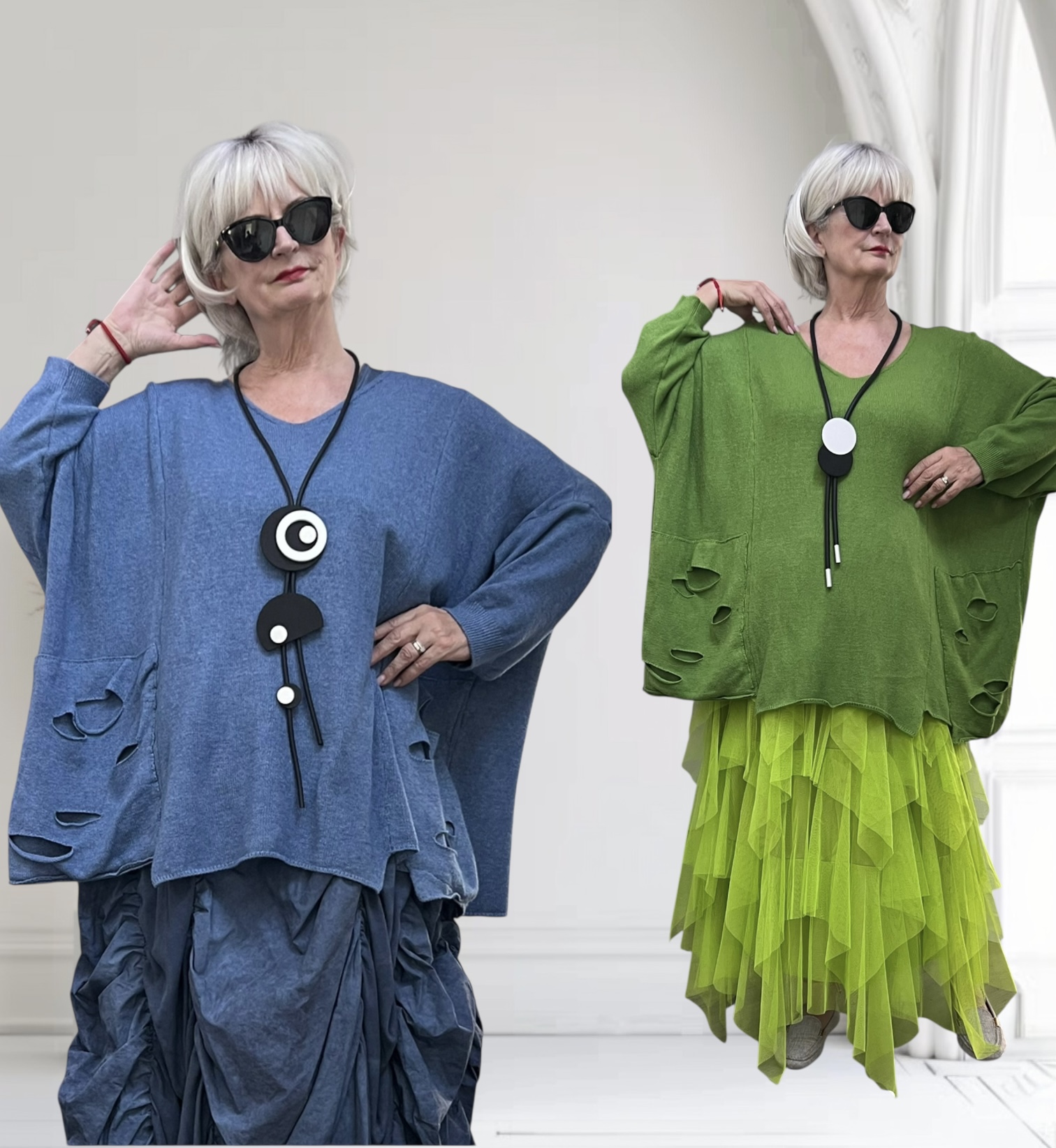 Moonshine oversized viscose mix gebreide top /in meerdere kleuren