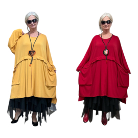 Haniya viscose mix A-lijn tuniek  stretch /in meerdere kleuren