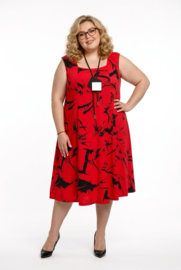 New Jersey viscose A-lijn jurk stretch