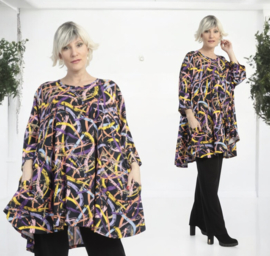 AKH oversized viscose/linnen A-lijn tuniek apart