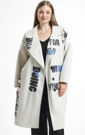 LA VELINA oversized katoen jas/vest stretch