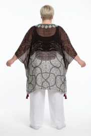 ONE OF A KIND  zomer viscose poncho/tuniek
