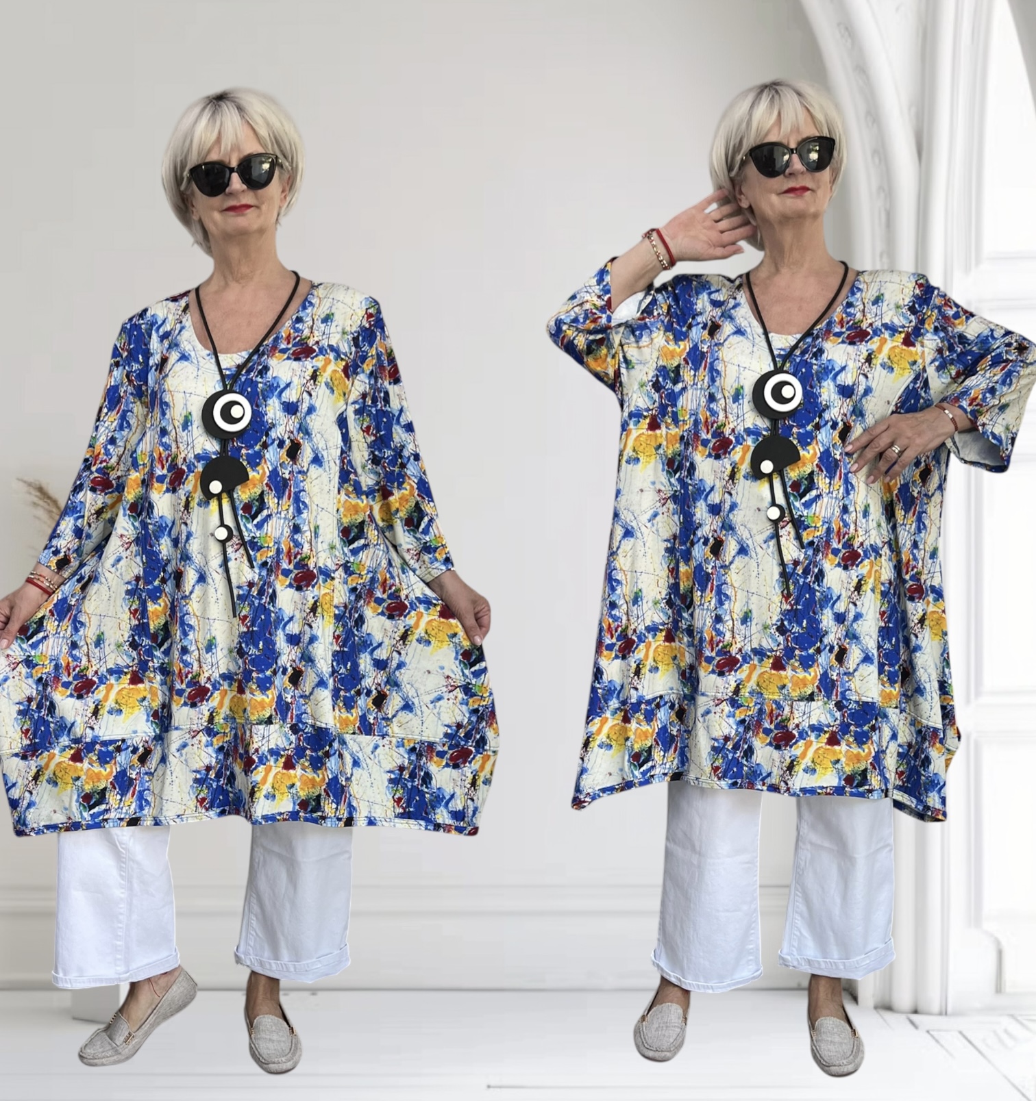 New Jersey viscose A-lijn jurk/tuniek/ stretch