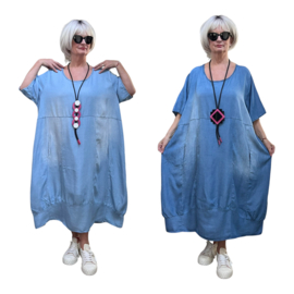 Moonshine  jeans tencel A-lijn jurk apart /in meerdere kleuren