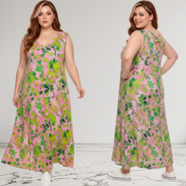 Ophilia viscose A-lijn jurk/ stretch