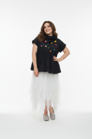 LUUKAA  taft A-lijn top zwart