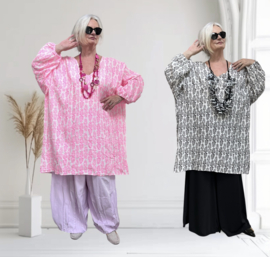 ITALIA MODA oversized katoen mousseline tuniek/in meerdere kleuren