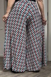 ITALY Mode jersey viscose  wijde broek apart /zeer rekbaar