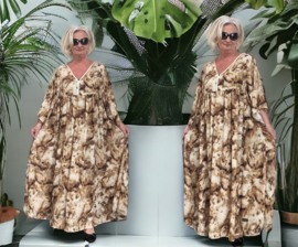 Mila Ragazza oversized A-lijn chiffon boho jurk  apart (extra groot)
