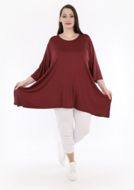 AKH oversized viscose A-lijn tuniek met zakken apart stretch