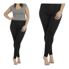 Italia Bensini slim katoen/lycra THERMO  legging zwart
