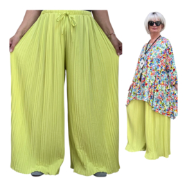 ITALY Mode viscose accordeon-plooi  wijde broek apart /zeer rekbaar//in meerdere kleuren