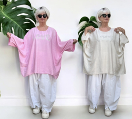 ITALIA oversized viscose top/tuniek/in meerdere kleuren