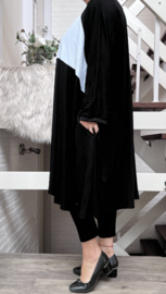 Anna oversized A-lijn jersey viscose tuniek/jurk met zakken apart (extra groot)zwart/wit strtech