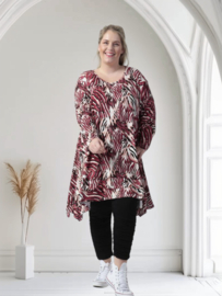 AKH oversized viscose A-lijn tuniek apart  stretch