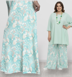 ITALY Mode jersey viscose  wijde broek apart /zeer rekbaar