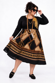 ITALIA MODA katoen/viscose jurk met zakken /stretch