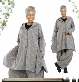 AKH viscose mix  A-lijn tussenjas /blazer stretch