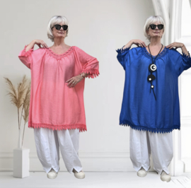 ITALIA oversized viscose blouse/top /in meerdere kleuren