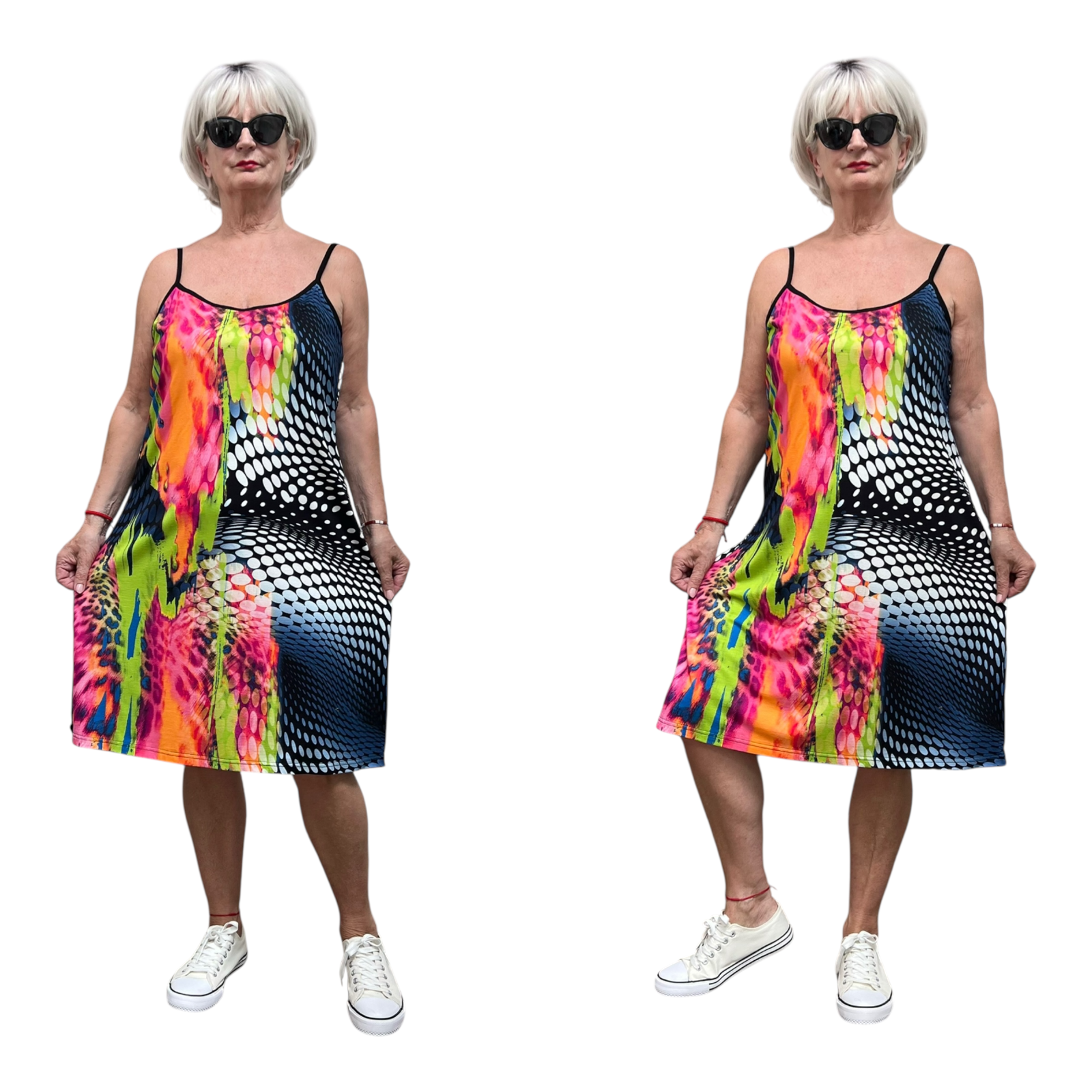 Ophilia viscose A-lijn tuniek/jurk  stretch