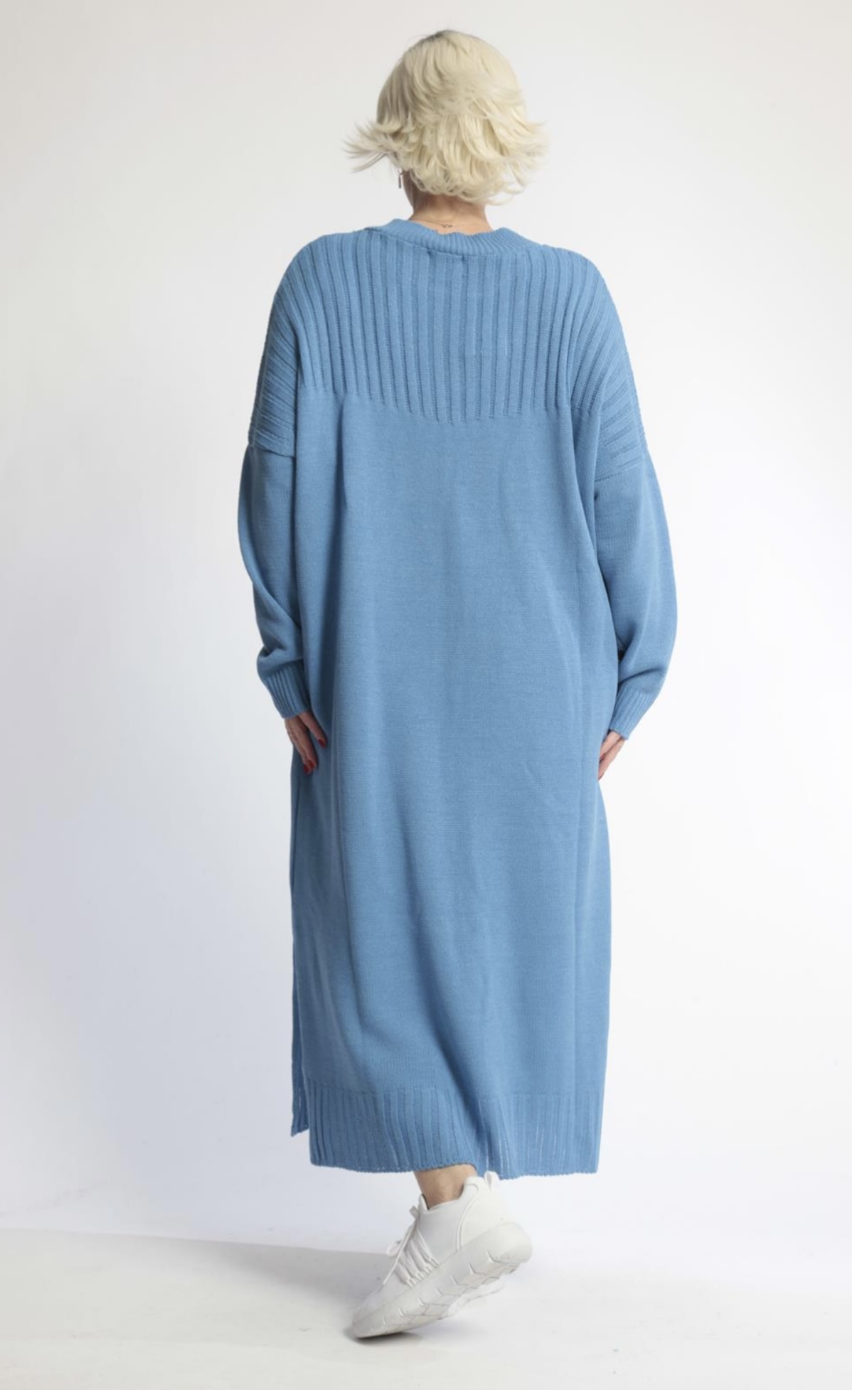 AKH gebreide oversized tuniek/jurk  apart stretch