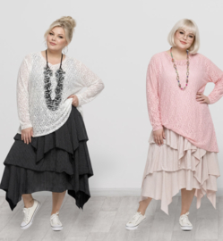 ITALIA MODA  oversized  KANTEN viscose top( veel stretch)/in meerdere kleuren