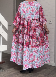 Mila Ragazza oversized A-lijn viscose boho jurk  apart (extra groot)