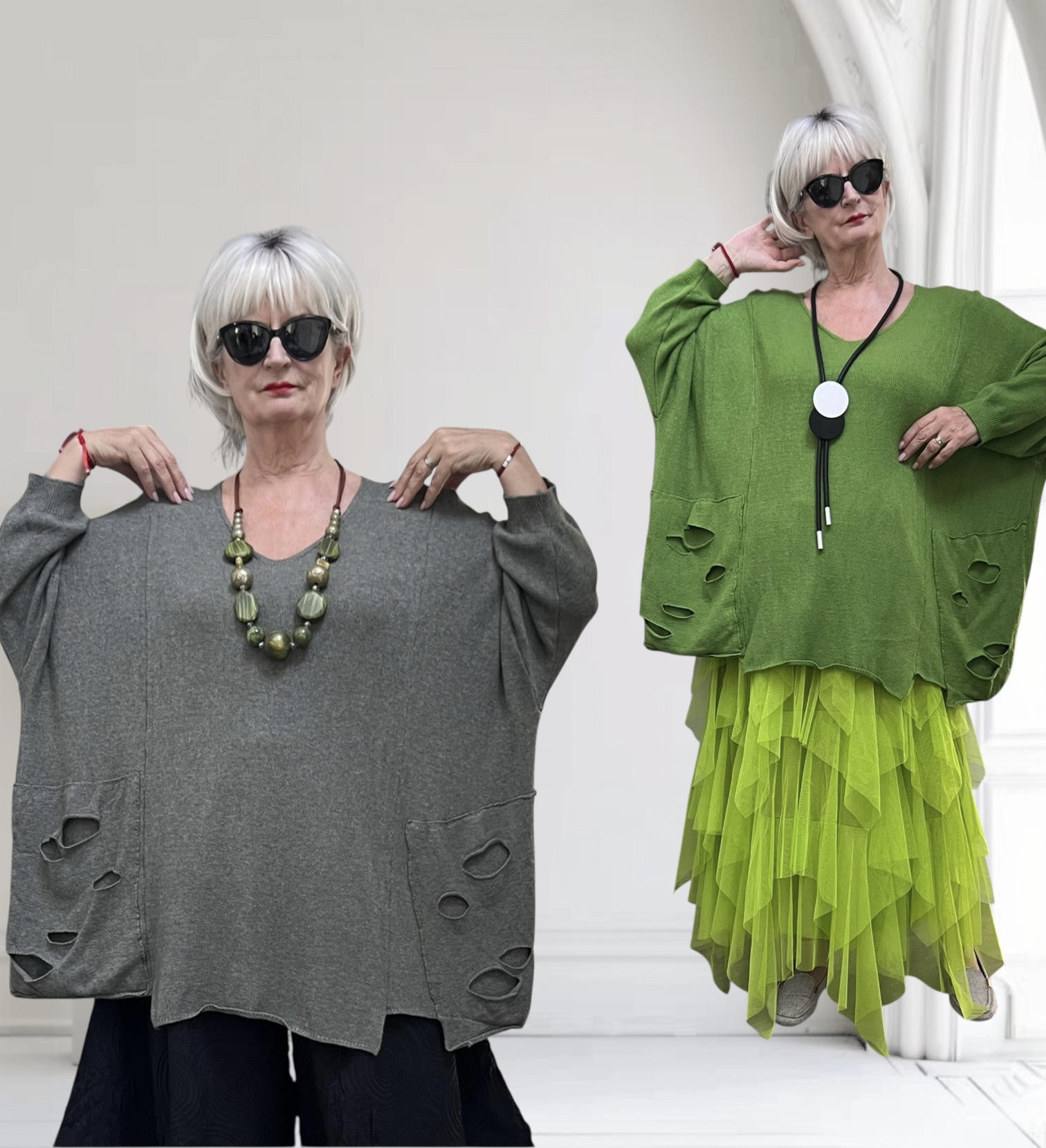 Moonshine oversized viscose mix gebreide top /in meerdere kleuren