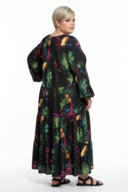 SASHA VIVIEN  chiffon met een vleugje zijde jurk gevoerd