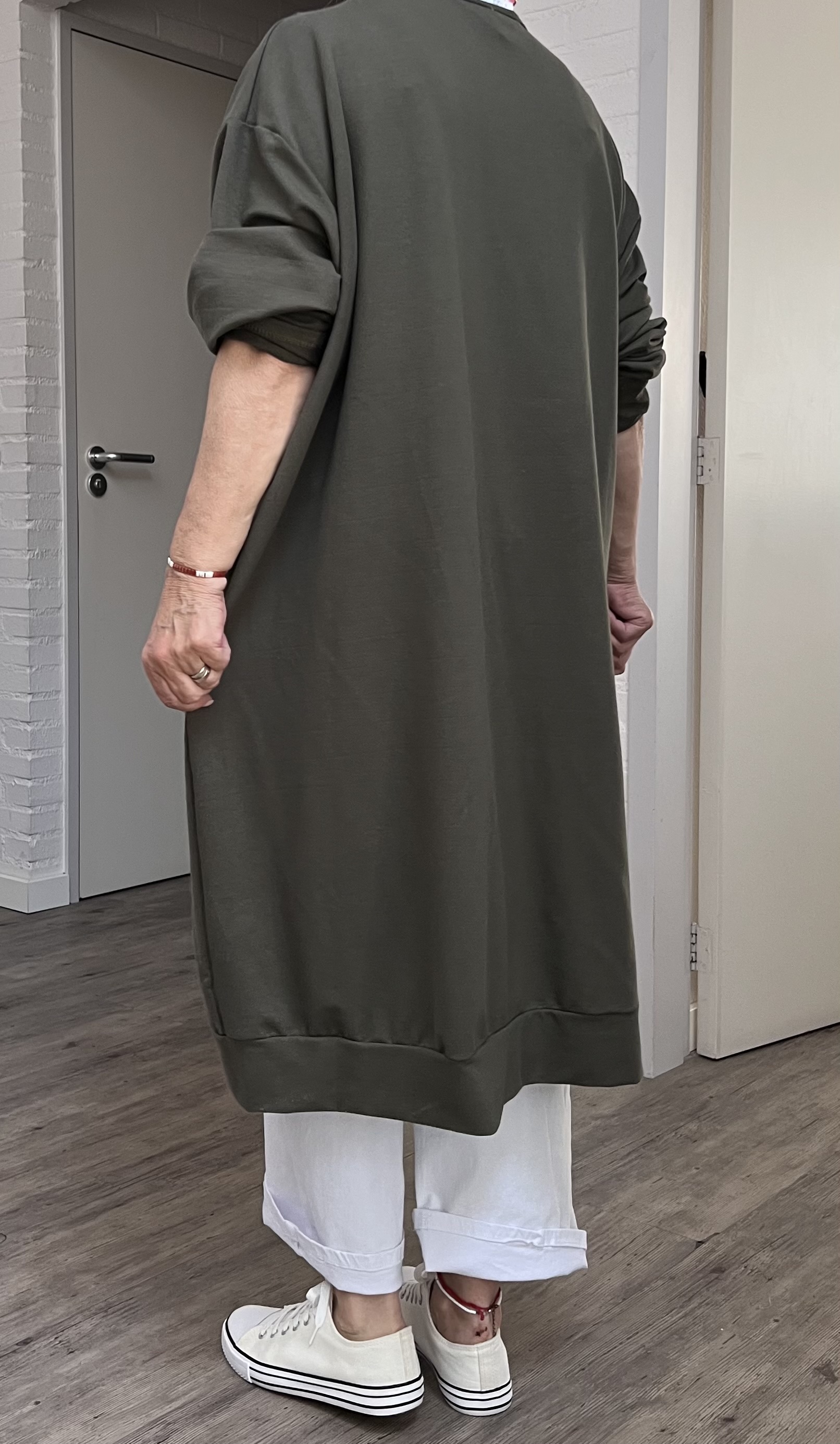 ITALIA MODA oversized katoen A-lijn tuniek stretch/in meerdere kleuren