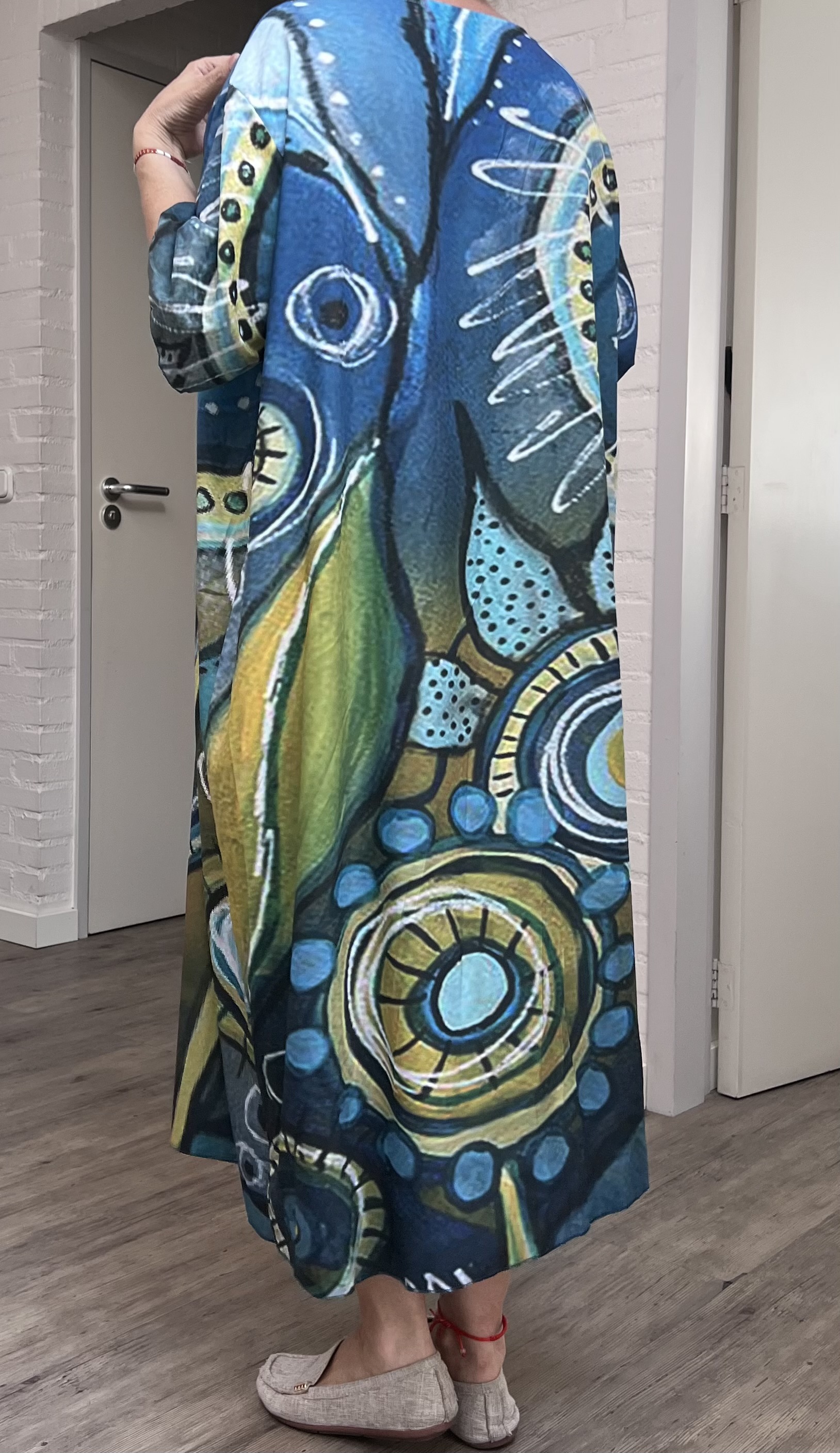 ITALIA MODA oversized visccose zomer jurk apart