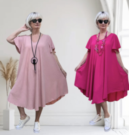 ITALIA MODA viscose mix A-lijn jurk apart/stretch  /in meerdere kleuren