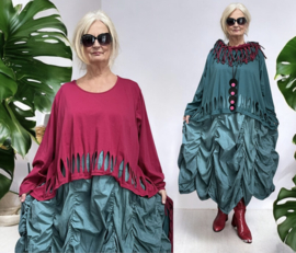 Moonshine oversized  katoen tricot top apart stretch  /in meerdere kleuren