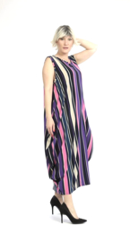 AKH oversized viscose  mix A-lijn  jurk apart/stretch