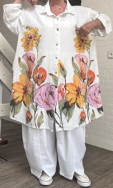 ITALIA MODA oversized linnen tuniek/jurk/hemd / in meerdere kleuren