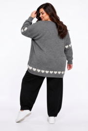 ITALIA oversized acryl gebreide tuniek/top /in meerdere kleuren