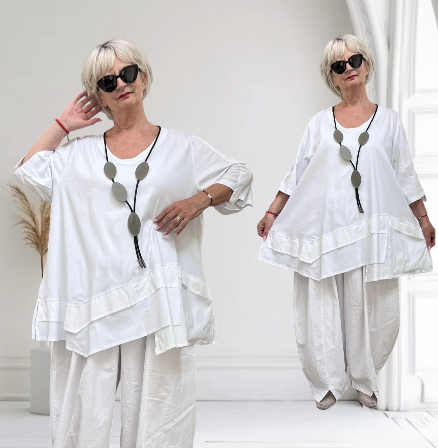 SINNE design.. A- lijn viscose tuniek stretch