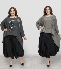 wendy trendy katoen top/tuniek stretch/in meerdere kleuren