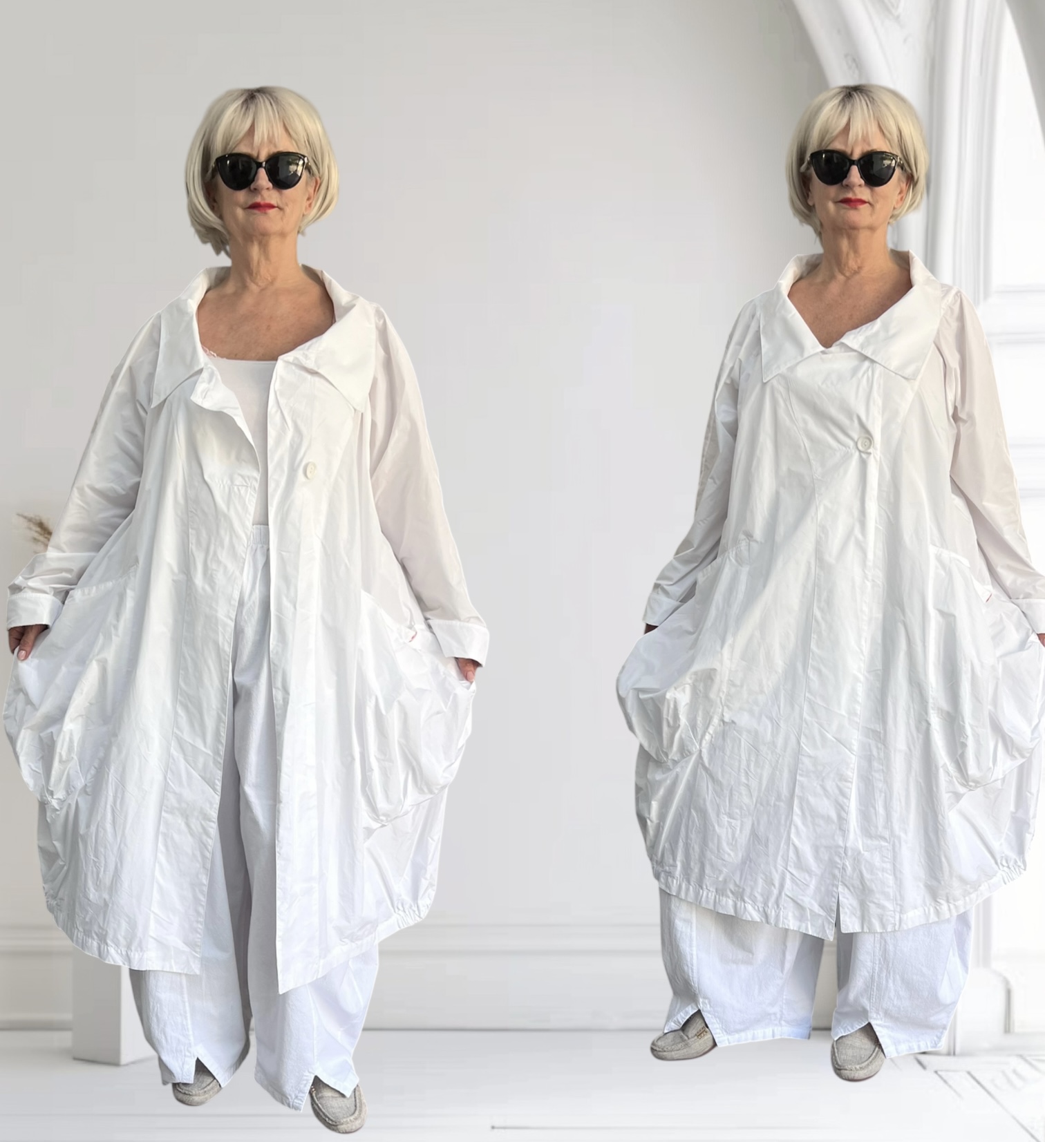 ALYANS oversized waterbestendig tussenjas
