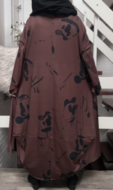 dYb viscose  A-lijn jurk met capuchon stretch