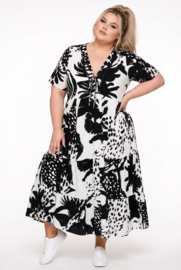 Vincenzo Allocca oversized viscose  BOHO A-lijn jurk apart