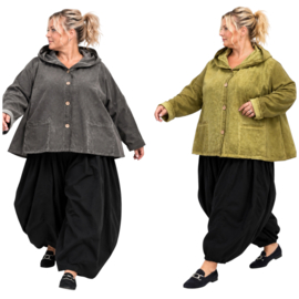 Moonshine katoen A-lijn blazer met capuchon  apart/in meerdere kleuren