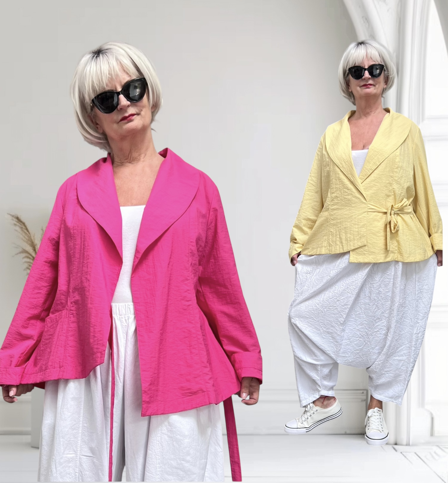 SINNE design.. A- lijn blazer van taft/in meerdere kleuren
